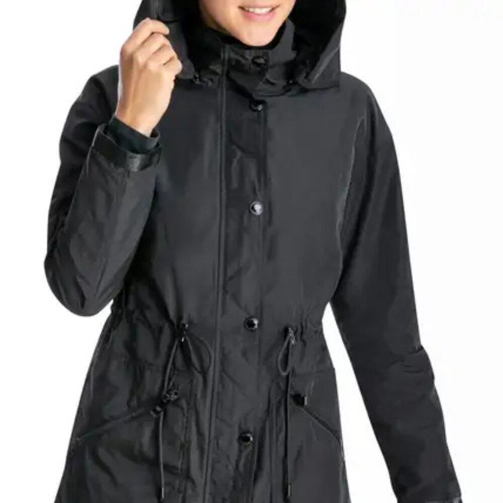 Michael Kors Long Hooded Anorak Jacket - Black, XS